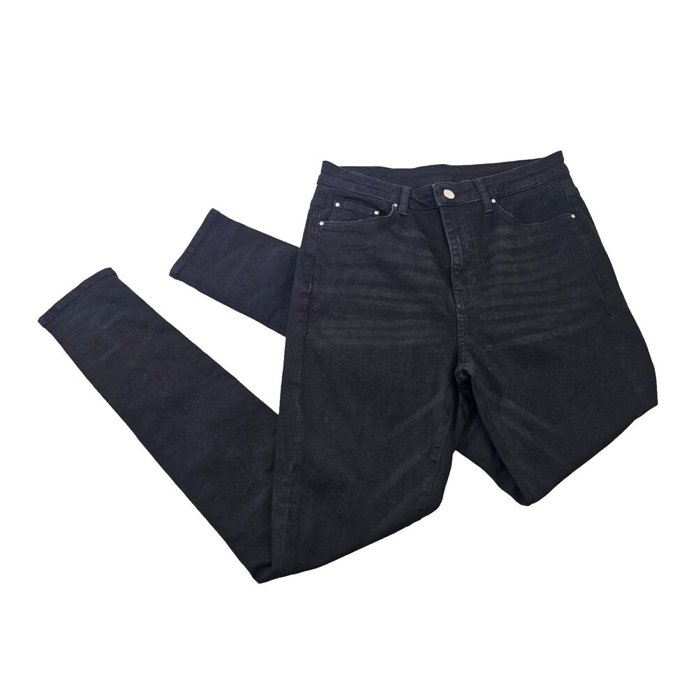 LEGEND Men's 32x32 Black Distressed Spray On Denim Jeans‎ Pants Stretch EUC!